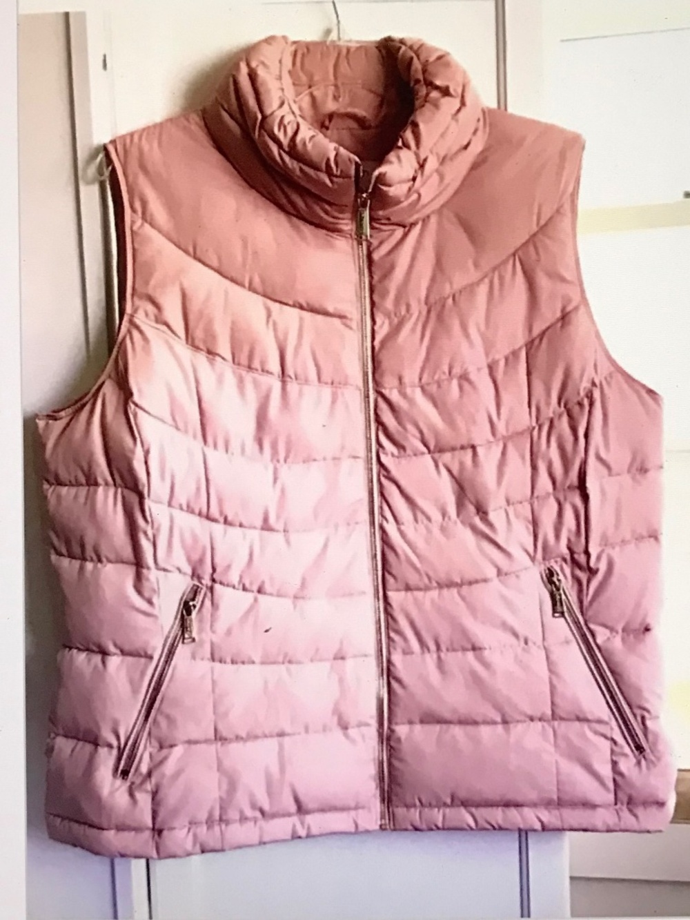 CALVIN KLEIN Quilted Puffer Vest Blush Pink Women’s Plus Size 2X NWOT